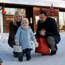 Princess Ingrid Alexandra in kindergarten with her parents (Photo: Lise Åserud, Scanpix)